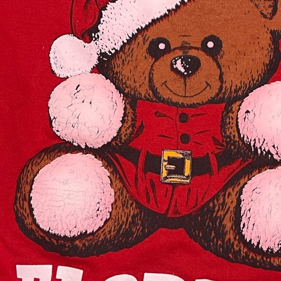 Vintage A Bear Hug From Florida Holiday Ugly Sweater Party Xmas Sweatshirt - Picture 4 of 5